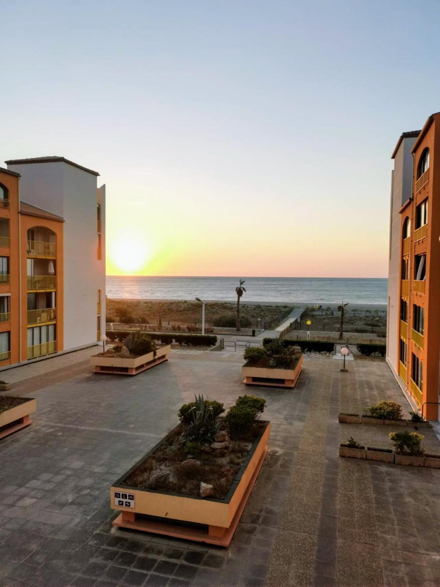 Appartement Vue Mer,Acces Direct Plage,Fibre,Clim,Parking Public Gratuit Le Barcares Exterior photo
