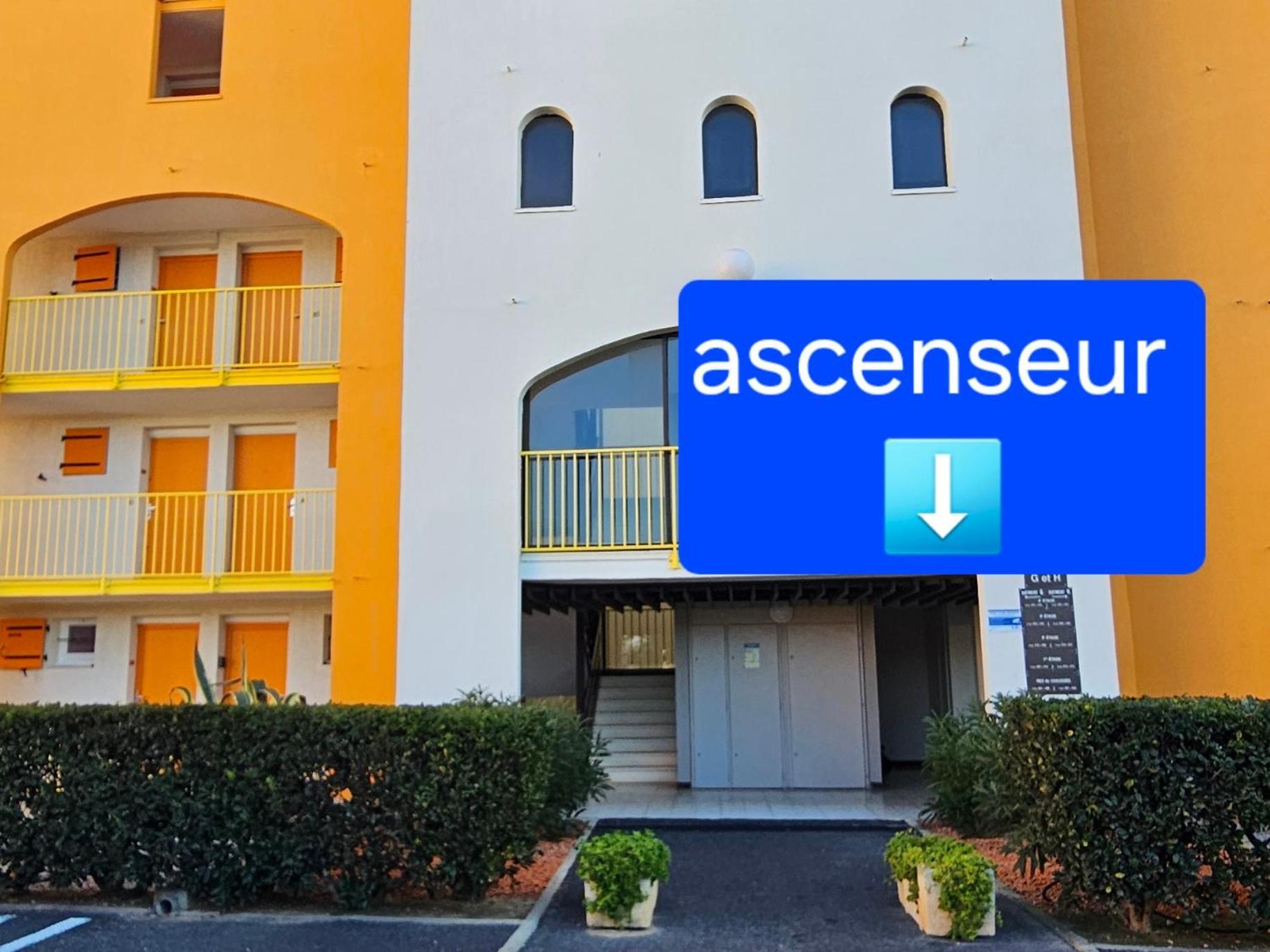 Appartement Vue Mer,Acces Direct Plage,Fibre,Clim,Parking Public Gratuit Le Barcares Exterior photo